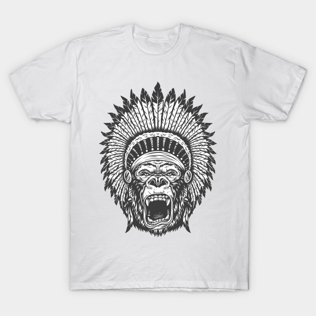 Angry Gorilla face T-Shirt by This is store